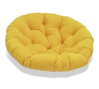 JIcloun 120cm Coussin pour Loveuse Fauteuil Rond Impermeable Coussin Salon de Jardin Exterieur Coussin Fauteuil Papasan Coussin Chaise Ronde Rotin Coussin Balcon, Terrasse - Jaune