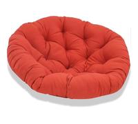 JIcloun 130cm Coussin pour Loveuse Fauteuil Rond Impermeable Coussin Salon de Jardin Exterieur Coussin Fauteuil Papasan Coussin Chaise Ronde Rotin Coussin Balcon, Terrasse - Rouge