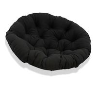 JIcloun 80cm Coussin pour Loveuse Fauteuil Rond Impermeable Coussin Salon de Jardin Exterieur Coussin Fauteuil Papasan Coussin Chaise Ronde Rotin Coussin Balcon, Terrasse - Noir