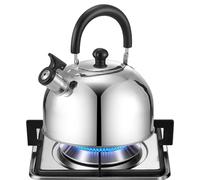 JIEBWCHA Bouilloire À Thé Sifflante, 2/3L Bouilloire Sifflante Induction, Bouilloire Hémisphérique, Bouilloire De Camping En Acier Inoxydable Avec Poignée Résistante À La Chaleur