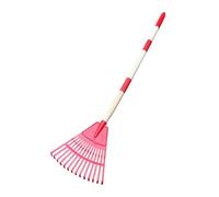 JIEBWCHA Râteau À Feuilles 14 Dents en Forme D'Éventail - Râteau à Gazon avec Manche Long - Balai Détachable pour Extérieur Pelouse Gravier Jardin Terrasse