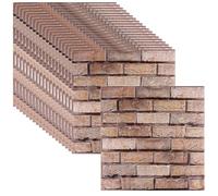 JIEHIN Lot de 20 Panneaux Muraux 3D Décoratifs Autocollants - Imitation Pierre - 30x30 cm - Pour Cuisine, Salle de Bain, Salon - Facile à Installer