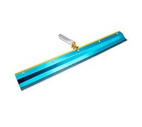 Jieotwice Raclette Crantée en Acier Inoxydable Revêtement de Peinture Au Ciment Époxy Outils à Main de Construction de Râteau de Plancher à Nivellement Automatique(5MM)