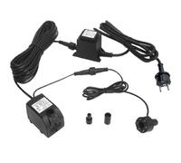 JIERTOP Pompe Fontaine a Eau Submersible 12V AC 800L/H avec LED | Cable 10m, 2 Buses, Ultra Silencieuse pour Aquarium, Bassin Poisson, Jardin, Étang, Statue, Animaux