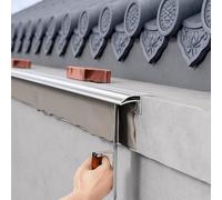 Jievmrs Barre de Seuil Bande Anti-Goutte en Aluminium pour Bordure de Toit, Gouttières Métalliques, Rebords de Fenêtre, Dispositif Anti-refoulement pour Murs Extérieurs(2.7m/8.9ft)