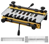 Jig d'assemblage à queue d'aronde, largeur 310 mm, ensemble de gabarits pour fraiseuse avec 4 mèches et 6 modèles, gabarit d'alignement précis pour assemblages à queue d'aronde, outils de menuiserie p