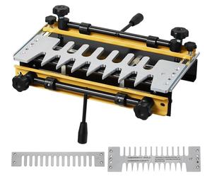 Jig d'assemblage à queue d'aronde, largeur 310 mm, ensemble de gabarits pour fraiseuse avec 4 mèches et 6 modèles, gabarit d'alignement précis pour assemblages à queue d'aronde, outils de menuiserie p