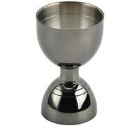 Jigger pour professionnel 304 avec Échelle Double pour Cocktails - Mesureur pour précis Barman Ounce - Résistant et pour facile à Nettoyer pour Maison Pro - Argent Or - 6x6x8cm(Black)