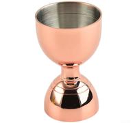 Jigger pour professionnel 304 avec Échelle Double pour Cocktails - Mesureur pour précis Barman Ounce - Résistant et pour facile à Nettoyer pour Maison Pro - Argent Or - 6x6x8cm(Rose Gold Color)