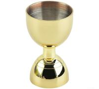 Jigger pour professionnel 304 avec Échelle Double pour Cocktails - Mesureur pour précis Barman Ounce - Résistant et pour facile à Nettoyer pour Maison Pro - Argent Or - 6x6x8cm(Golden)