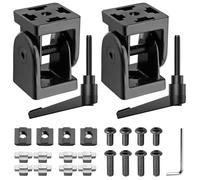 JiGiU 2pcs Connecteur Profilé Aluminium Charnière Profilé d'Aluminium 4040 Connecteur Coudé Réglable Angle de Rotation à 180° avec Poignée de Charnière D'Angle pour Profil en Aluminium 4040 (Noir)