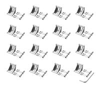 JiGiU Lot de 20 Connecteurs d'Angle d'Extrusion en Aluminium | 39 x 35 mm, Alésage 8 mm, avec Écrous en T et Vis, pour Profil en Aluminium Série 4040 4080, Argenté