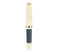 jiingekk Petit stylo plume court pour étudiants, femmes et hommes, stylo plume de poche pour cartouches de 2,6 mm (non incluses) - Gris foncé