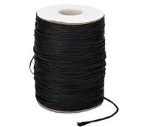 jijAcraft Cordon en nylon tressé noir 1,5 mm - 100 m - Résistant aux intempéries - Résistant à la déchirure - Pour le jardinage, le soutien des plantes, le bricolage, le camping