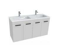 Jika Cube - Meuble avec double évier, 118x42x62 cm, blanc H4536611763001