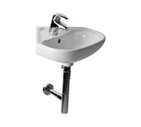 Jika Deep - Lave-mains d'angle, 45x46 cm, avec trop-plein, avec trou pour robinetterie, blanc H8166120001041