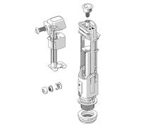 Jika - Mécanisme de chasse d'eau pour WC combiné, blanc H8913820000001