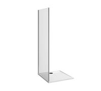 Jika Nion - Paroi de douche fixe, 90x195 cm, Jika Perla Glass, argent/verre transparent H2972N20026681