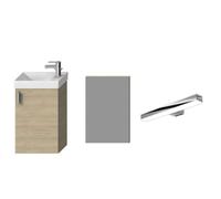 Jika Petit - Set meuble avec lave-mains, miroir et éclairage, frêne H45J5141755141