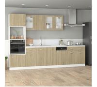 JILI*NEW Meuble cuisine rangement/Armoire à micro-ondes ""Lyon"" Chêne sonoma 60x57x207 cm FR 1391