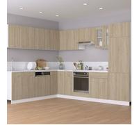 JILI*NEW Meuble cuisine rangement/Armoire de réfrigérateur Chêne sonoma Bois d’ingénierie FR 1396