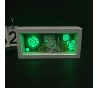Jilijia Osaki Nana Boîte à lumière 3D en papier découpé, figurine de dessin animé Komatsu Nana, lampe de table en papier, éclairage d'ambiance pour la décoration de la maison et de la chambre à