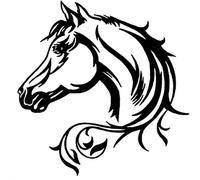 JILIP Panneaux Muraux en Métal Tête de Cheval, Décorations Murales 3D de Silhouettes pour la Maison, Sculptures Murales en Métal Noir, Restaurant Boutique Salon (Size : 11.8IN/30cm)