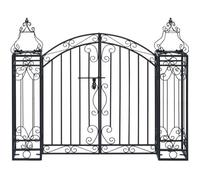 JILL - NEW Portail Portillon ornemental de jardin Pergola de jardin,Arche de jardin,Jardin d'entrée Décoration Fer forgé 122x20,5x10