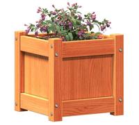 JILL'S BAC A FLEUR - Cache-pot de jardin(1 PC) - Jardinière pour Plantes cire marron 31x31x31cm - bois de pin massif b7436630776706