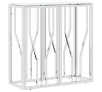 JILL'S - Console Meuble - charge 20 kg - Table console - VIDAXL - argenté 70x30x70cm acier inoxydable et verre OCT91867202