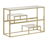JILL'S - Console Meuble - charge 20 kg - Table console - VIDAXL - doré acier inoxydable et verre trempé OCT45498369
