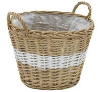 JILL'S Lits surélevés 4 pcs - BAC A FLEUR - Cache-pot de jardin - Osier avec doublure en PE b6314404541210