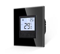JIMEIDA Thermostat numérique programmable 16 A, écran tactile et capteur de | Programmable, 16 A, 110-240 V, 2 capteurs (internes + 3 m externes), écran tactile, sécurité enfant, chauffage au sol