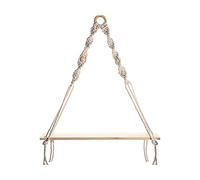 Jimmackey Bois À La Main Macramé Tenture Murale Corde Étagère Tapisserie Décor À La Maison Suspendu Jardinière Étagère Flottante Organisateur De Stockage À La Maison Murale Vintage 40 × 60 cm (22A)