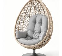 Jinfanshurich Coussin de fauteuil suspendu extérieur, imperméable, épais, rembourré - Coussin de siège pour fauteuil suspendu avec forme ronde et fixation - Coussin pour fauteuil papasan, balcon