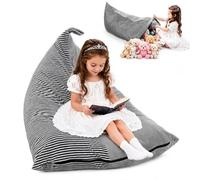 Jinfanshurich Pouf - Housse de pouf sans rembourrage - Rangement des jouets en peluche - Grande capacité - Pouf pour enfants et adultes (HB-01)