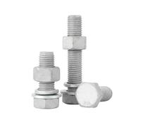 JINFEUGE Boulons Hexagonaux Externes, Écrous Et Rondelles En Acier Au Carbgalvanisé/5Pcs/M12*30Mm