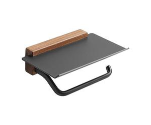 JINGAN Porte-papier toilette mural - Distributeur de papier toilette mural avec étagère | Porte-objets en papier pour salle de bain, pour toilettes multifonctionnelles pour centre commercial