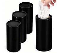 JINGMU 4 Pièces Boîte à Mouchoirs Cylindrique pour Voiture pour Skoda Octavia Kamiq Karoq Kodiaq Superb Yeti Scout, Cylindre de Mouchoirs de Voiture, Boîte à Mouchoirs Ronde de Recharge