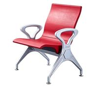 JINGSHIQIAOPL Chaise Salle D'attente Individuel en PU avec Accoudoirs, Chaises de Réception Robuste avec Dossier pour Aéroports, Banques et Hôpitaux, Imperméable(Red)
