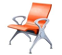 JINGSHIQIAOPL Chaise Salle D'attente Individuel en PU avec Accoudoirs, Chaises de Réception Robuste avec Dossier pour Aéroports, Banques et Hôpitaux, Imperméable(Orange)