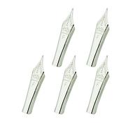 Jinhao Lot de 5 plumes fines de rechange pour stylo plume Jinhao 159, 450, 750 Argenté