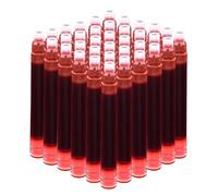 Jinhao Lot de 50 cartouches d'encre pour stylo plume Taille standard internationale Diamètre d'alésage 2,6 mm Rouge