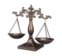 Jinhxofs Balance Balance à Plateau Décorative en Fer Décoré Décoratif Style Ancien Ornement pr Avocats, Vitrine Décoration, Bibliothèque, Style A