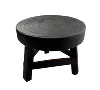 Jinhxofs Bas en Bois Massif Style Classique Rond en Bois Compact Meuble D'appoint Rond pr lon