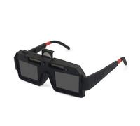 Jinhxofs Lunettes de Soudage Auto-obscurcissantes Lunettes de Protection Lunettes de Sécurité Lunettes Anti-éblouissement avec d'Éclairs et Module Lumineux, Ensemble Couleur Réelle