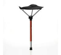 Jinhxofs Tabouret Télescopique Portable et Léger Siège D'appoint avec Pied Télescopique Compact Tabouret Pliant pour urs, Campeurs, Rouge