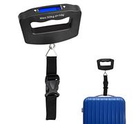 Jinlaili Pèse Bagage Numérique Max 50kg (g/oz/kg/lb), Balance Numérique Portable pour Valise, Échelle de Bagages avec Écran LCD, Fonction Tare, Balance avec Crochet pour Bagages Accessoire de Voyage