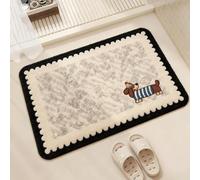 Jinnrug Tapis de Bain, Moelleux Super Absorbant, Moelleux et antidérapant, Tapis de Pied, Tapis de Sol de Douche Doux et épais Lavable(50x80cm(19.7x31.5inch))