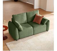 JINOVIA Canapé modulable 2 places loveseat en velours côtelé - Vert